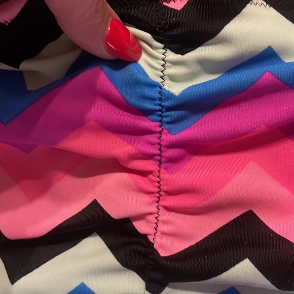 PINK VICTORIA SECRET Aztec Neon color string bikini BOTTOM size Med - Picture 7 of 8
